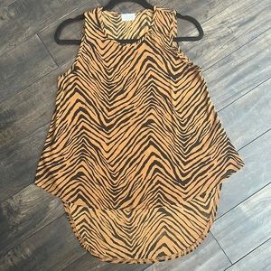 Tiger print sheer tank, size XL